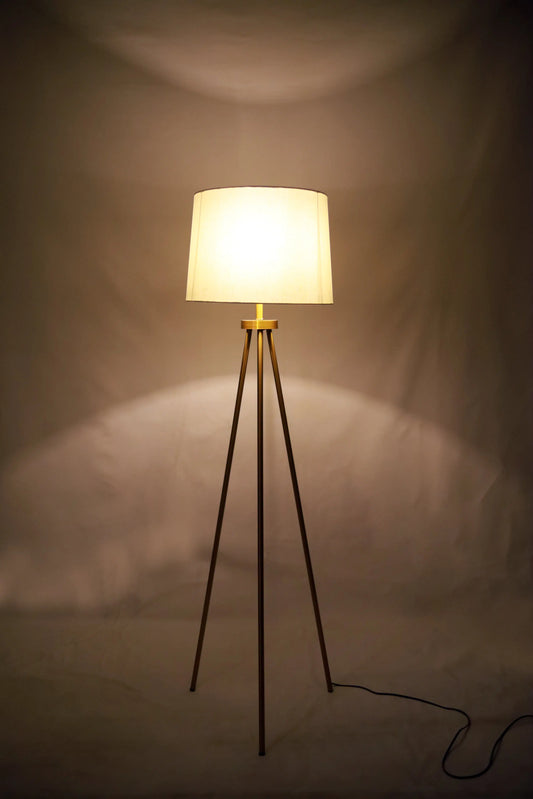 Brass Tripod Floor Lamp