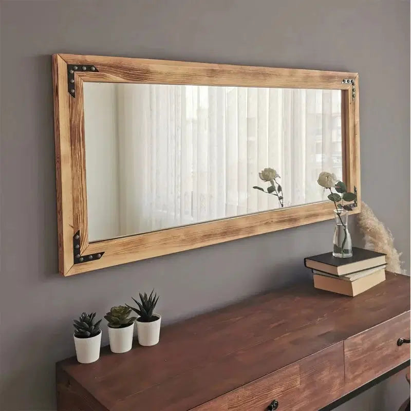 Alfwin Solid Wood Framed Wall Mounted Accent Mirror - The DecFair