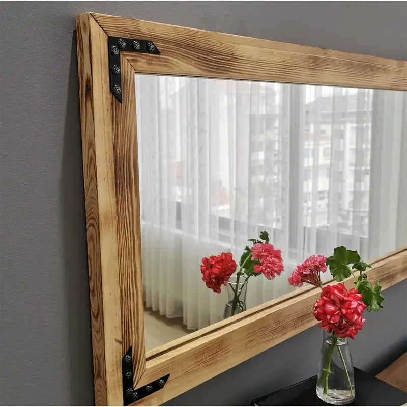 Alfwin Solid Wood Framed Wall Mounted Accent Mirror - The DecFair