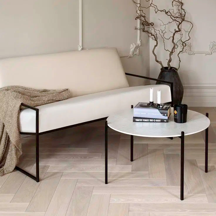 Metal 3-Seater Sofa – Available in Bouclé and Velvet