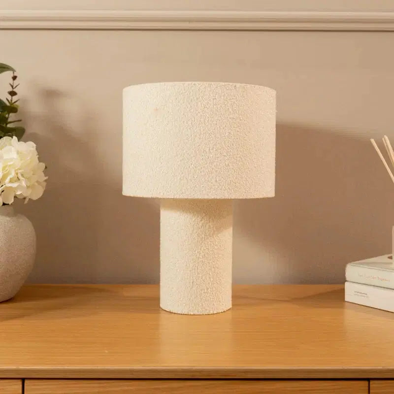 Boucle Table Lamp – Natural Cream