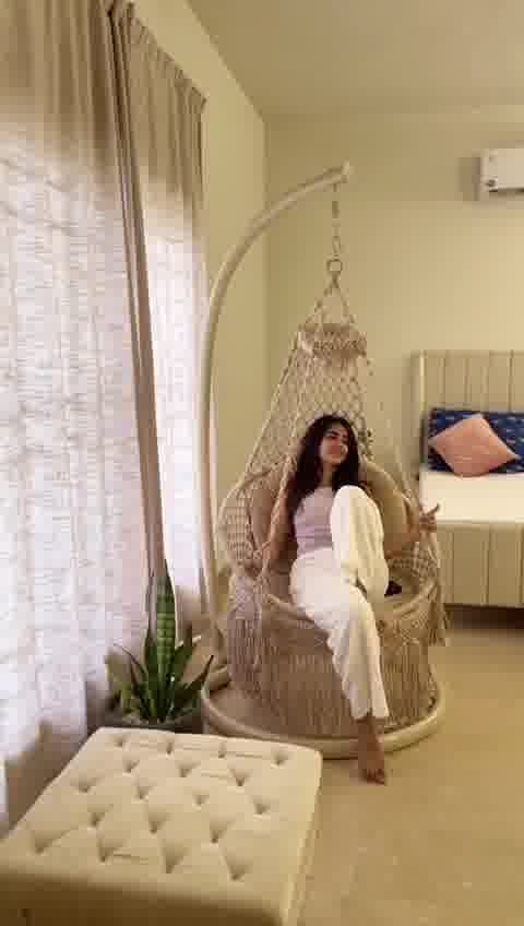Beige Macrame Swing