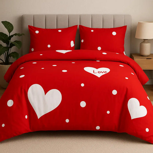 Red Love Bed Sheet
