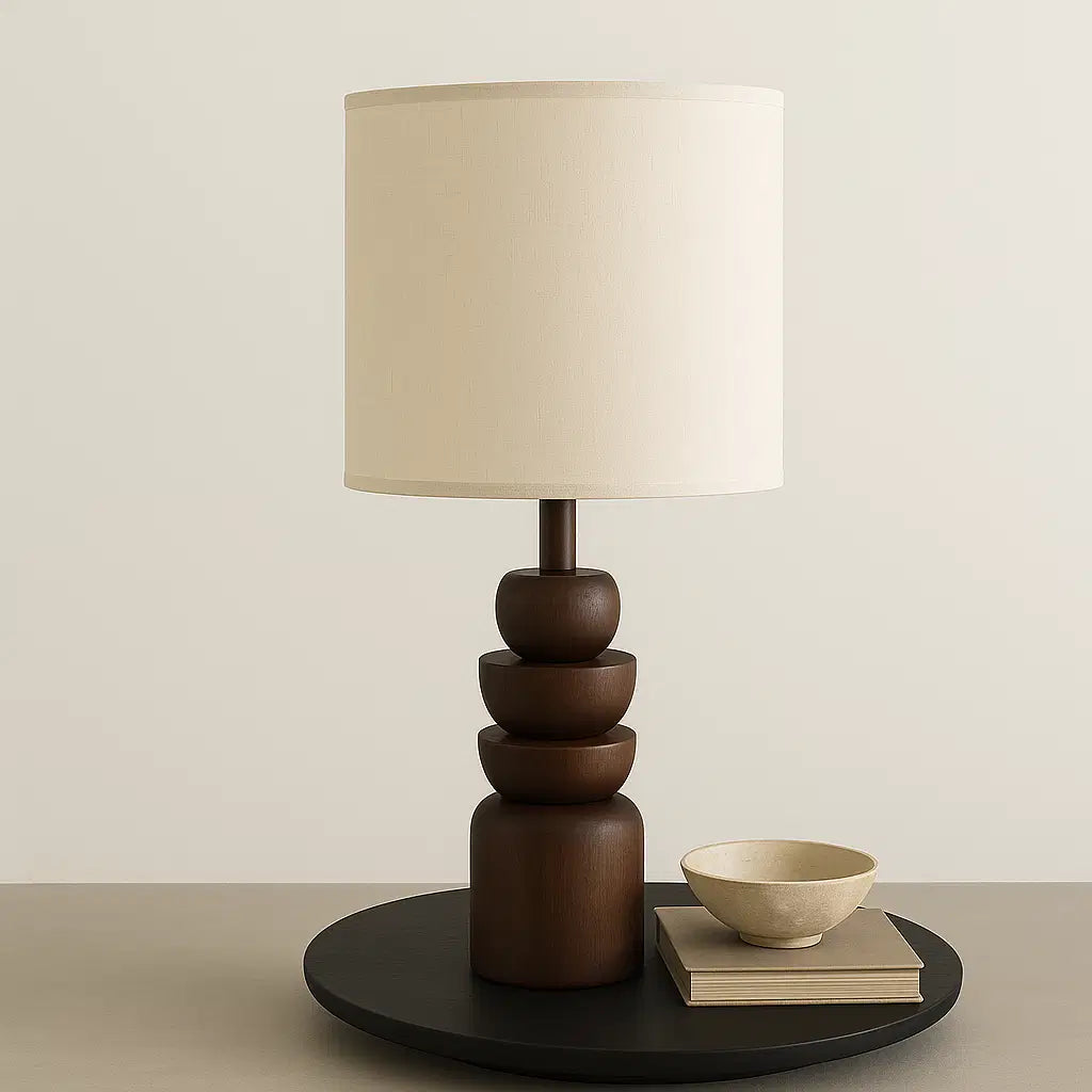 Wavy Wooden Table Lamp-001