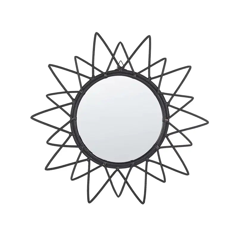 Croghan Round Rattan Framed Wall Mounted Mirror - The DecFair