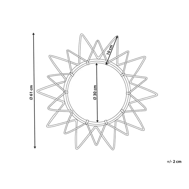 Croghan Round Rattan Framed Wall Mounted Mirror - The DecFair