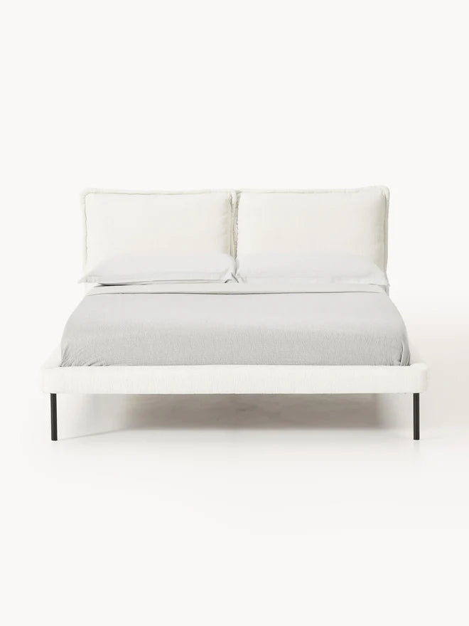 Bouclé Upholstered Bed – King &amp; Queen Size