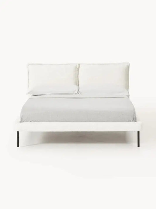 Bouclé Upholstered Bed – King &amp; Queen Size