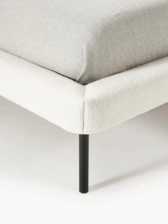 Bouclé Upholstered Bed – King &amp; Queen Size