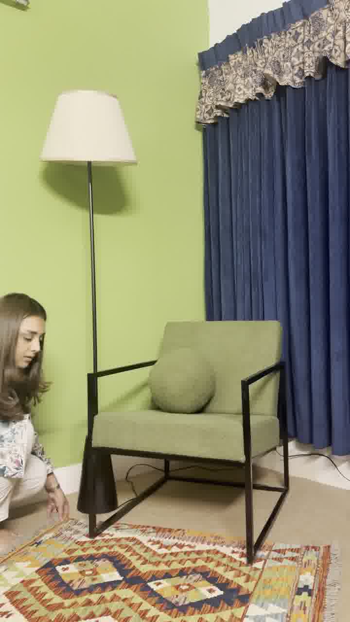 Boucle Chair in olive green