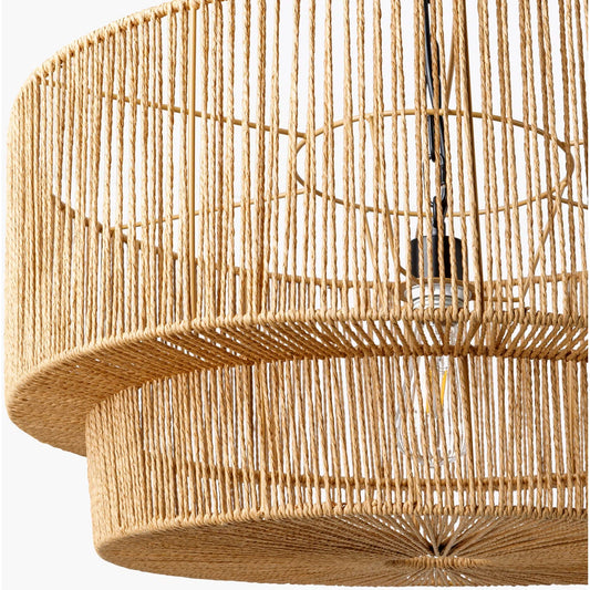Devonya Single Light Paper Pendant – Height-Adjustable