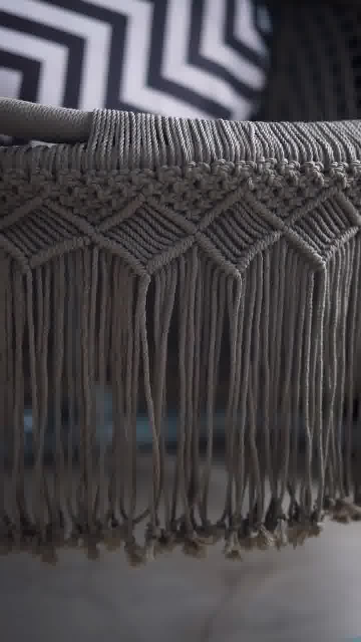 Grey Macrame Swing