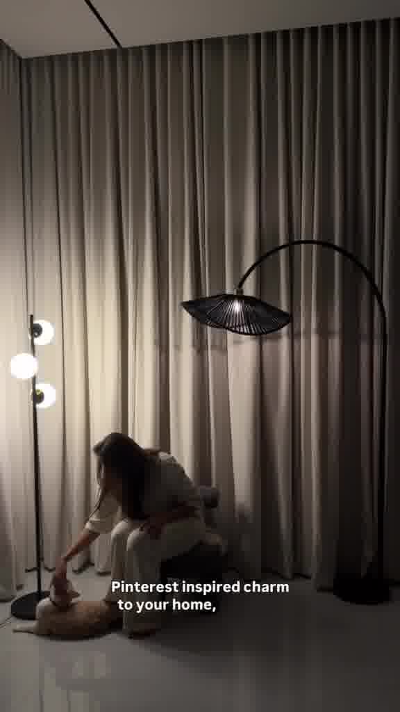 Boho Arch Lamp in Black