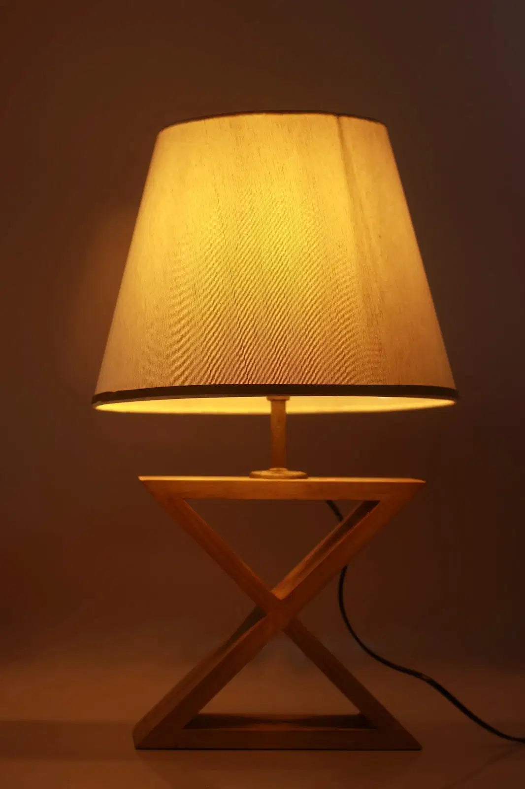 Saltire wooden Table Lamp - The DecFair
