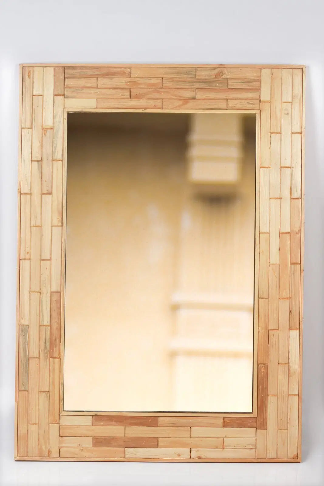 Brick Wooden Mirror - The DecFair