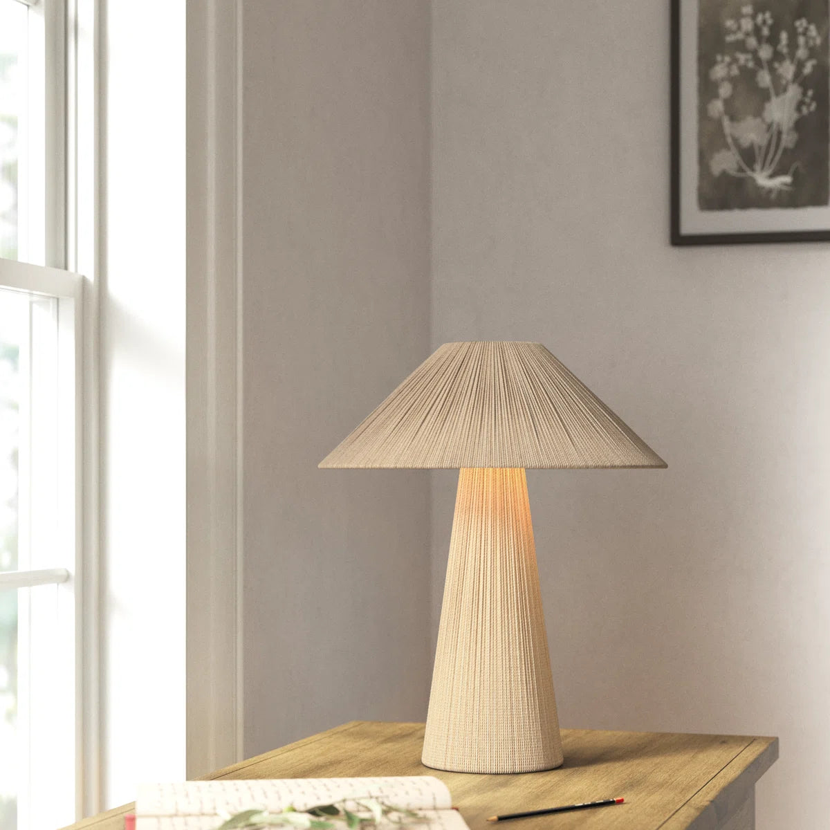 Karinthia Wicker/Rattan Table Lamp – 18" H