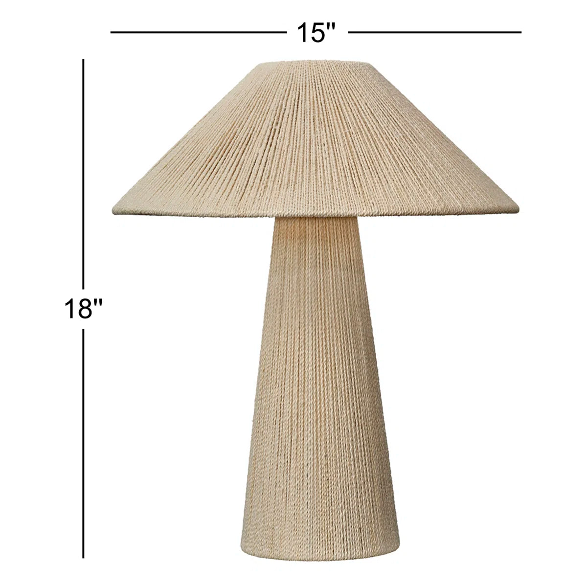 Karinthia Wicker/Rattan Table Lamp – 18" H