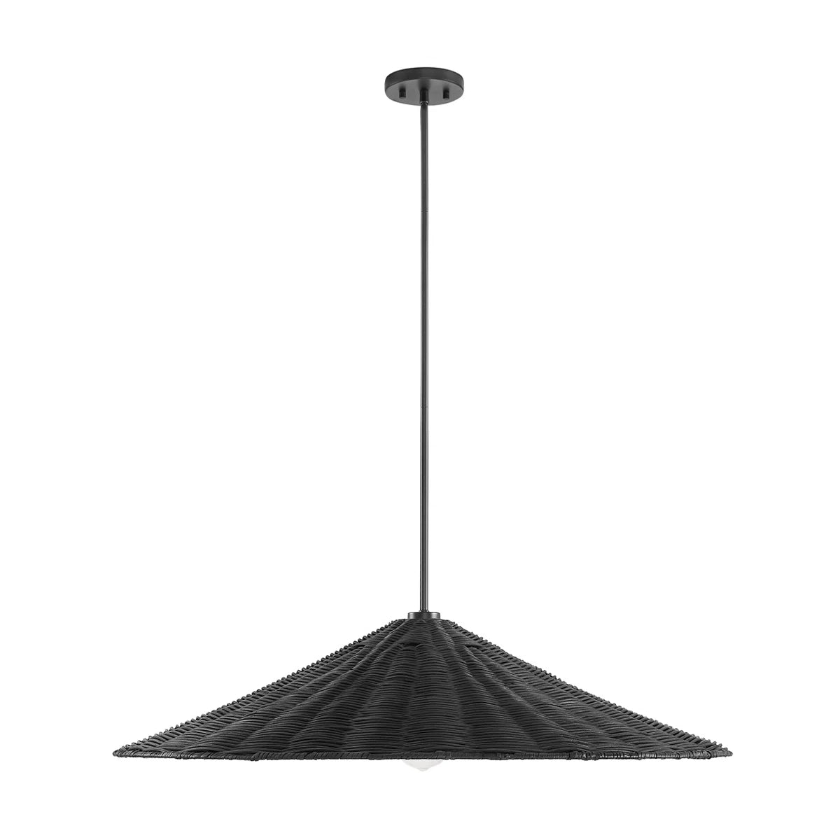 Lilliana Single Light Natural Rattan Pendant – Height-Adjustable