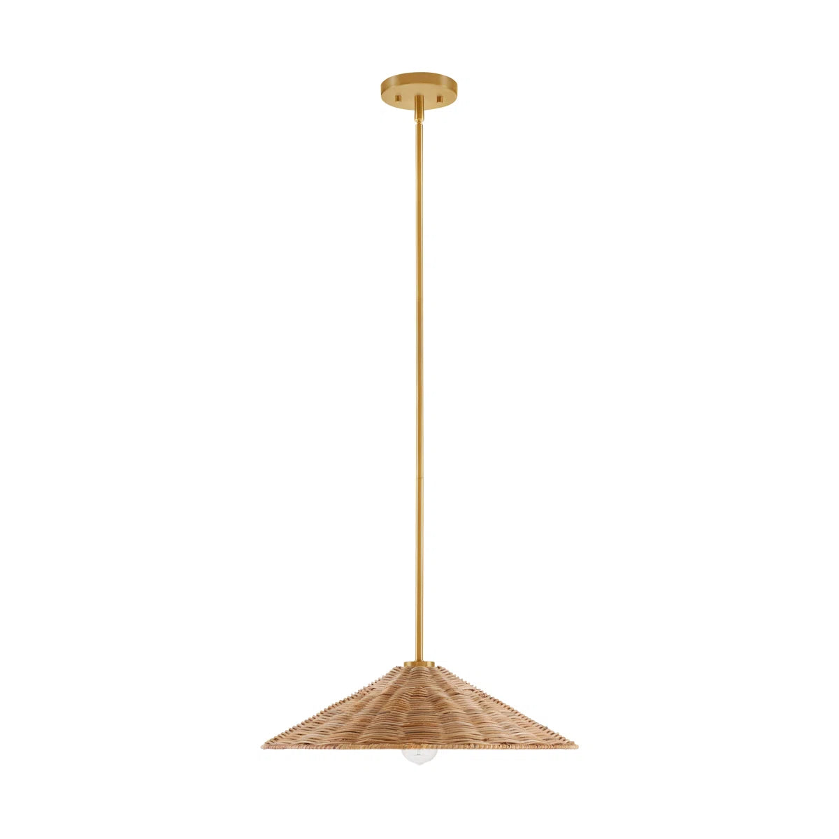 Tropical Cone Rattan Pendant Light – 20"