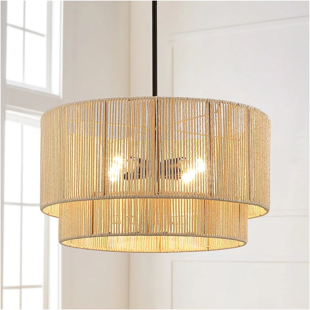 Handwoven Rattan Chandelier