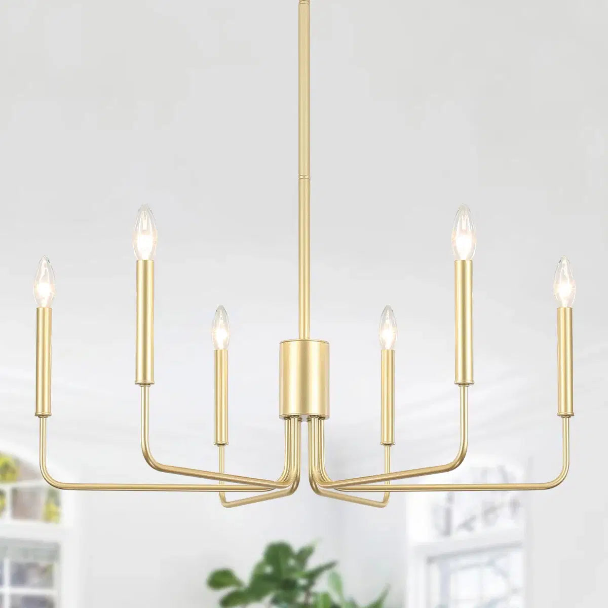 Roxsanne 6-Light Chandelier In Gold Finish