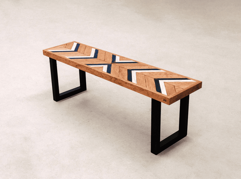 Rustic Wave bench