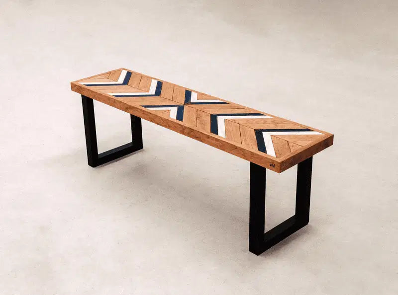 Rustic Wave bench - The DecFair