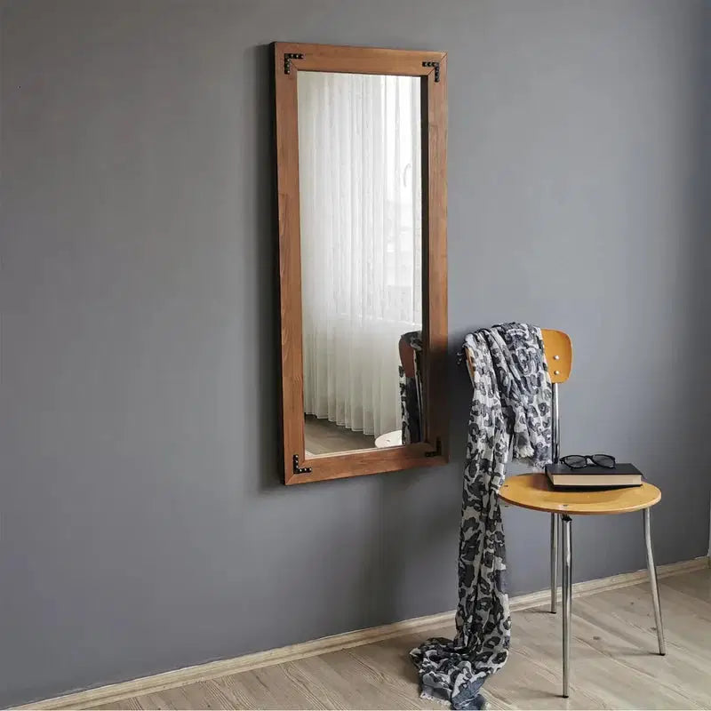 Sanremo Wood Framed Wall Mounted Full Length Mirror - The DecFair