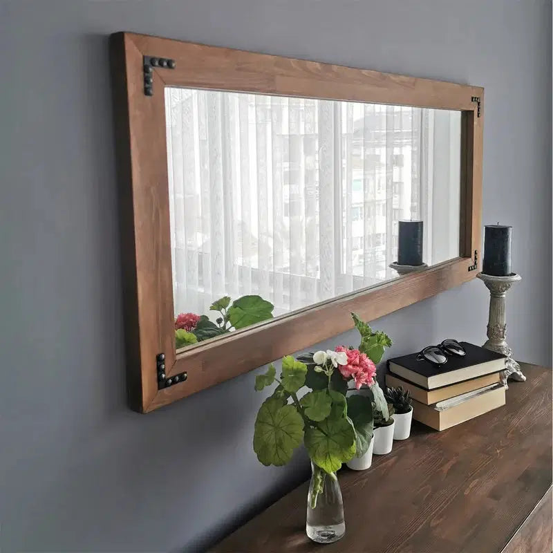 Sanremo Wood Framed Wall Mounted Full Length Mirror - The DecFair