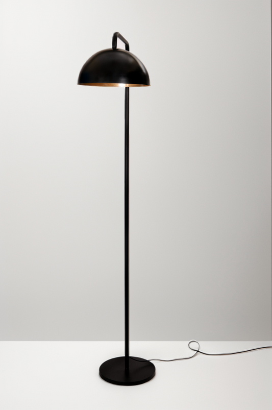 Metal shade floor lamp