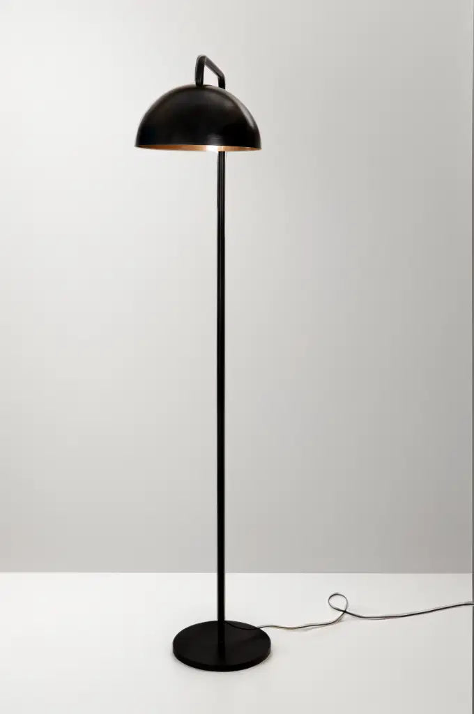 Metal shade floor lamp