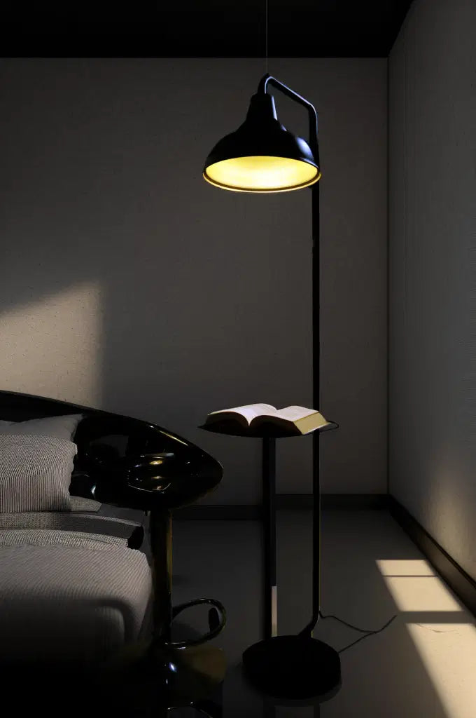 Metal shade floor lamp 233