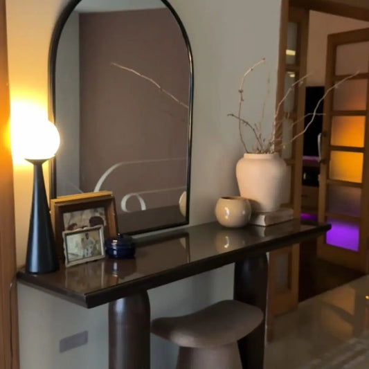 AERIN Galassia Table Lamp in Midnight Black