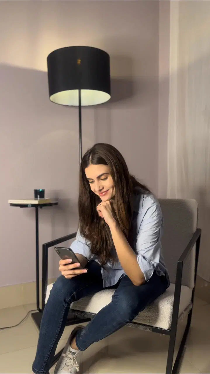 Black Table Top Floor Lamp