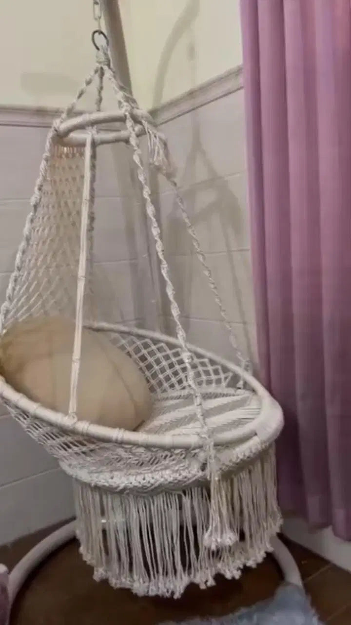 Beige Macrame Swing