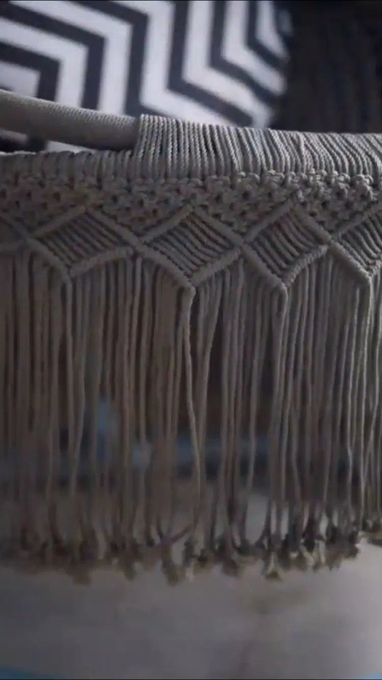 Grey Macrame Swing