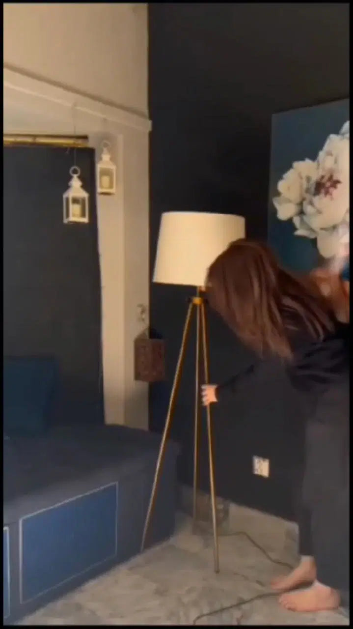 Brass Tripod Floor Lamp