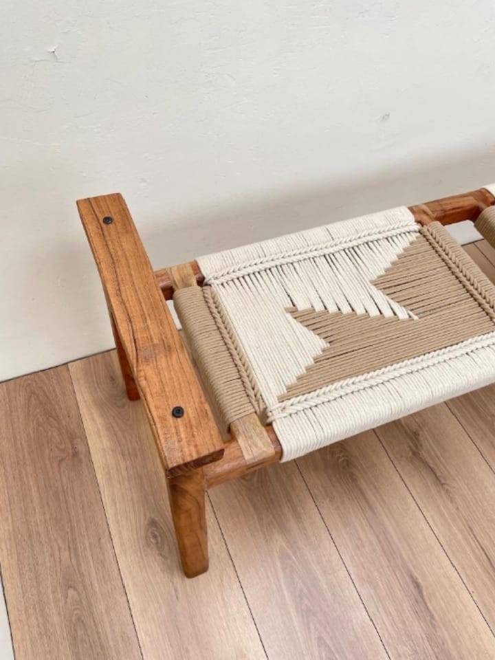 Mid-century double seater bench