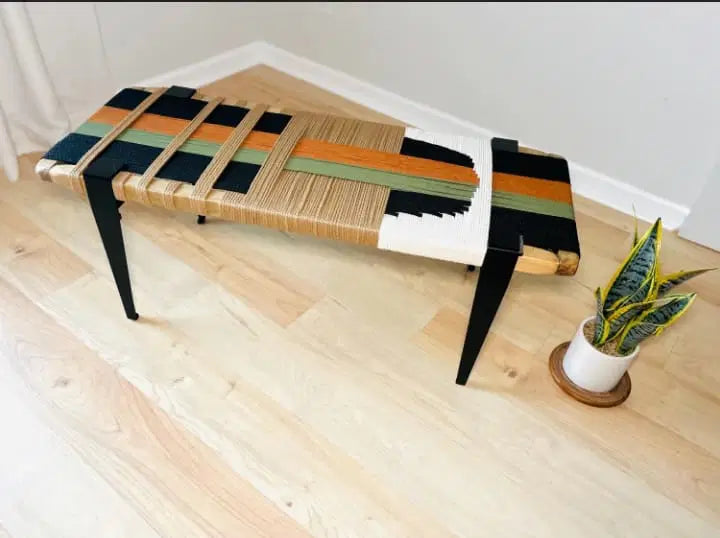 Multi Colored Rope Bench01