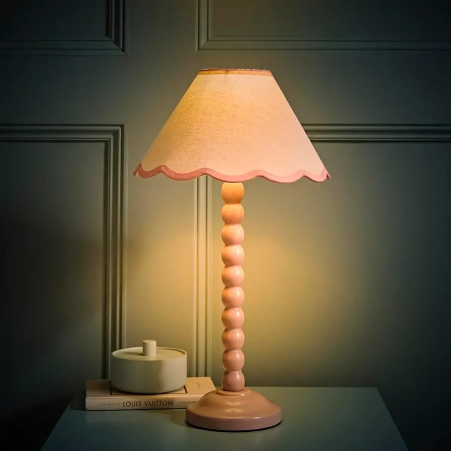 Bobbin Rose Pink Table Lamp