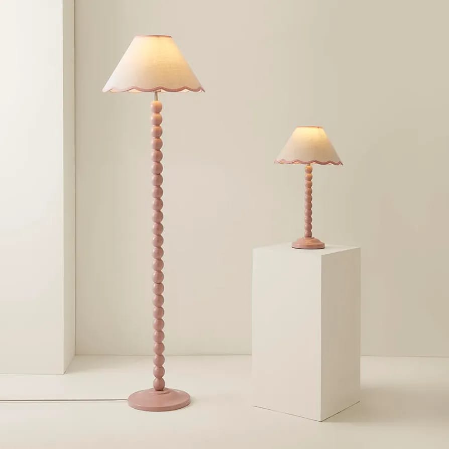 Bobbin Rose Pink Table Lamp