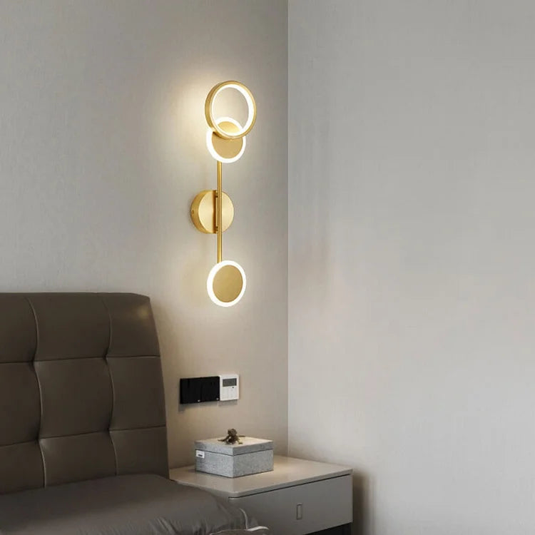 Black Gold LED Wall Lamp