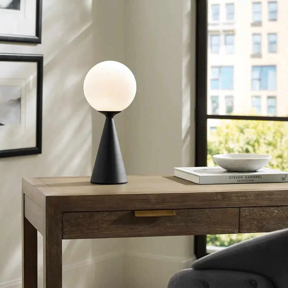 AERIN Galassia Table Lamp in Midnight Black