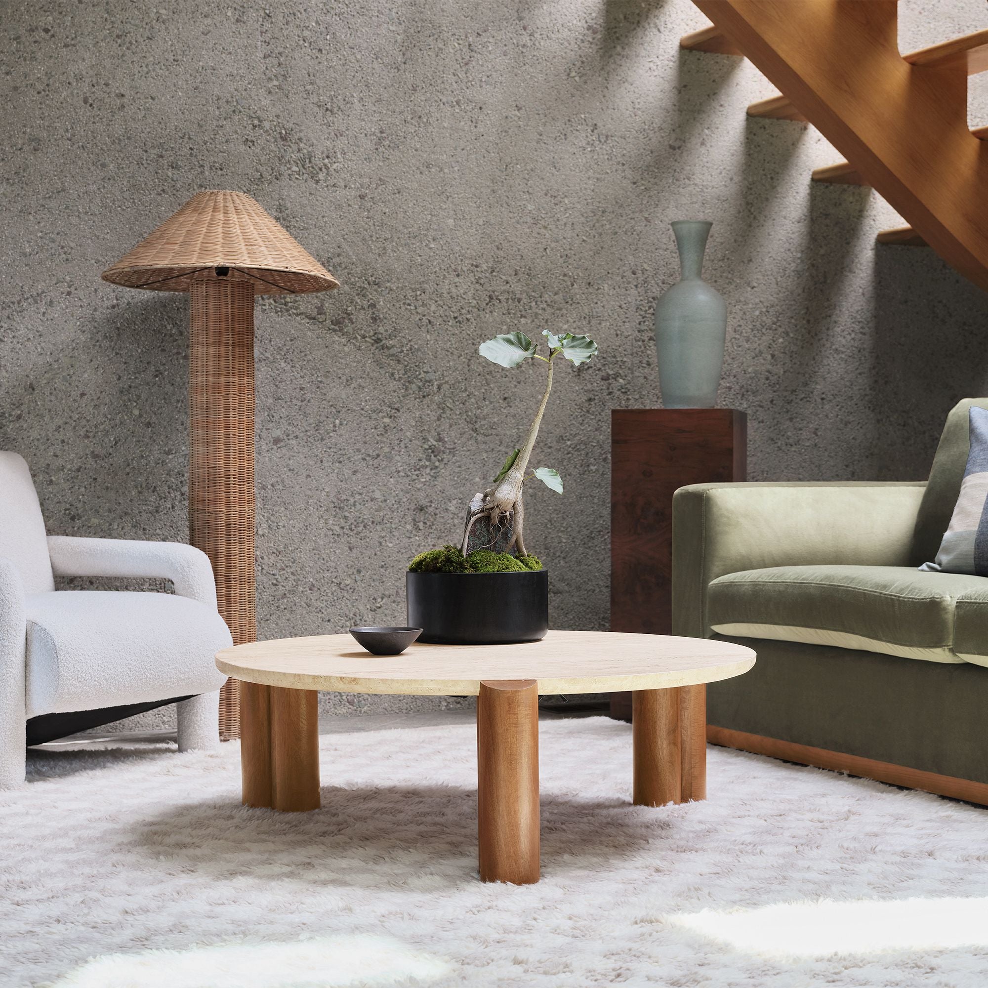 Amelia Woven Floor Lamp – Natural Rattan