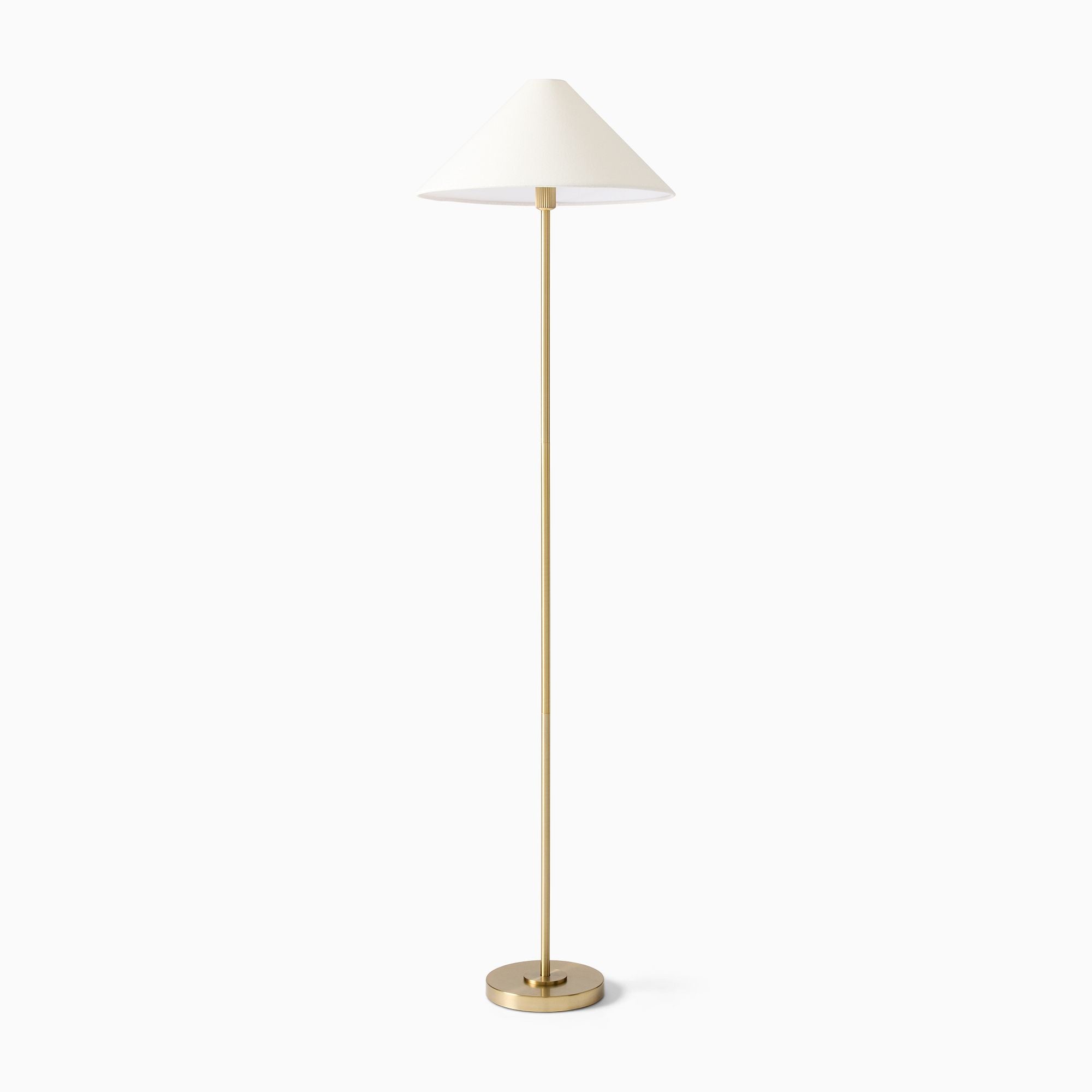 Beatrix Floor Lamp – White Linen Shade