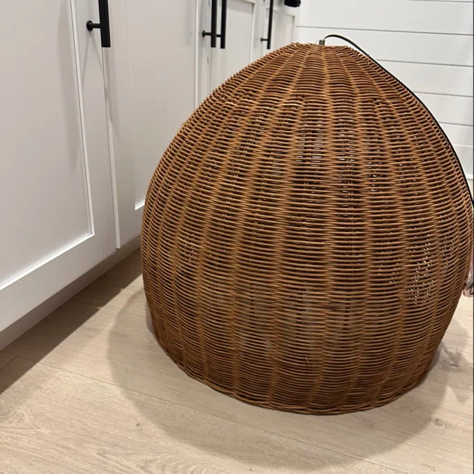 Pippa 1-Light Woven Pendant – Height-Adjustable