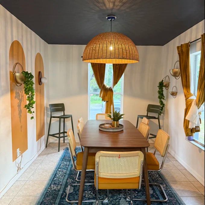 Pippa 1-Light Woven Pendant – Height-Adjustable