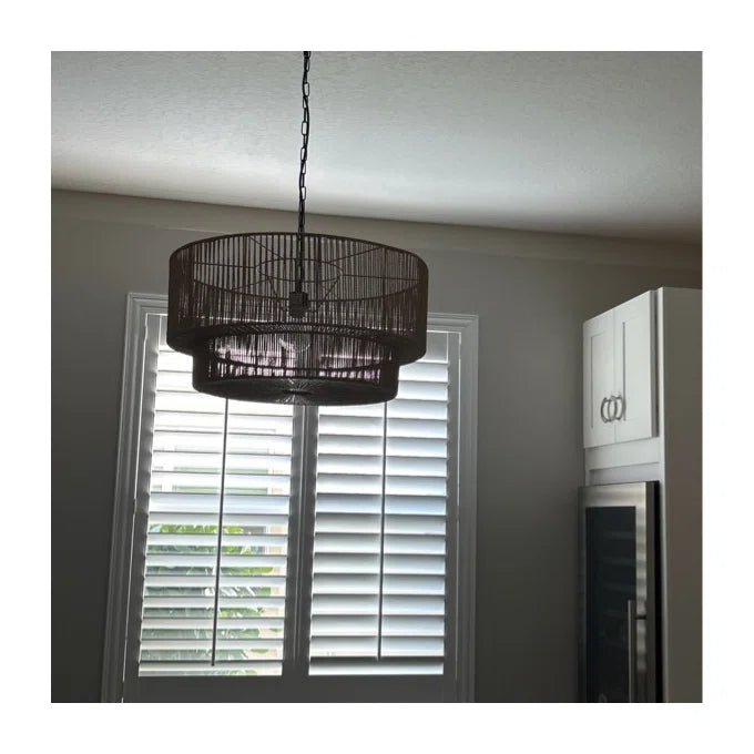 Devonya Single Light Paper Pendant – Height-Adjustable