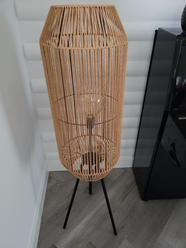 Gaia Natural/Black Floor Lamp – 47.2" H