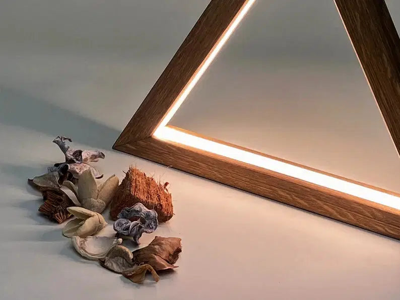 House warming wooden table lamp